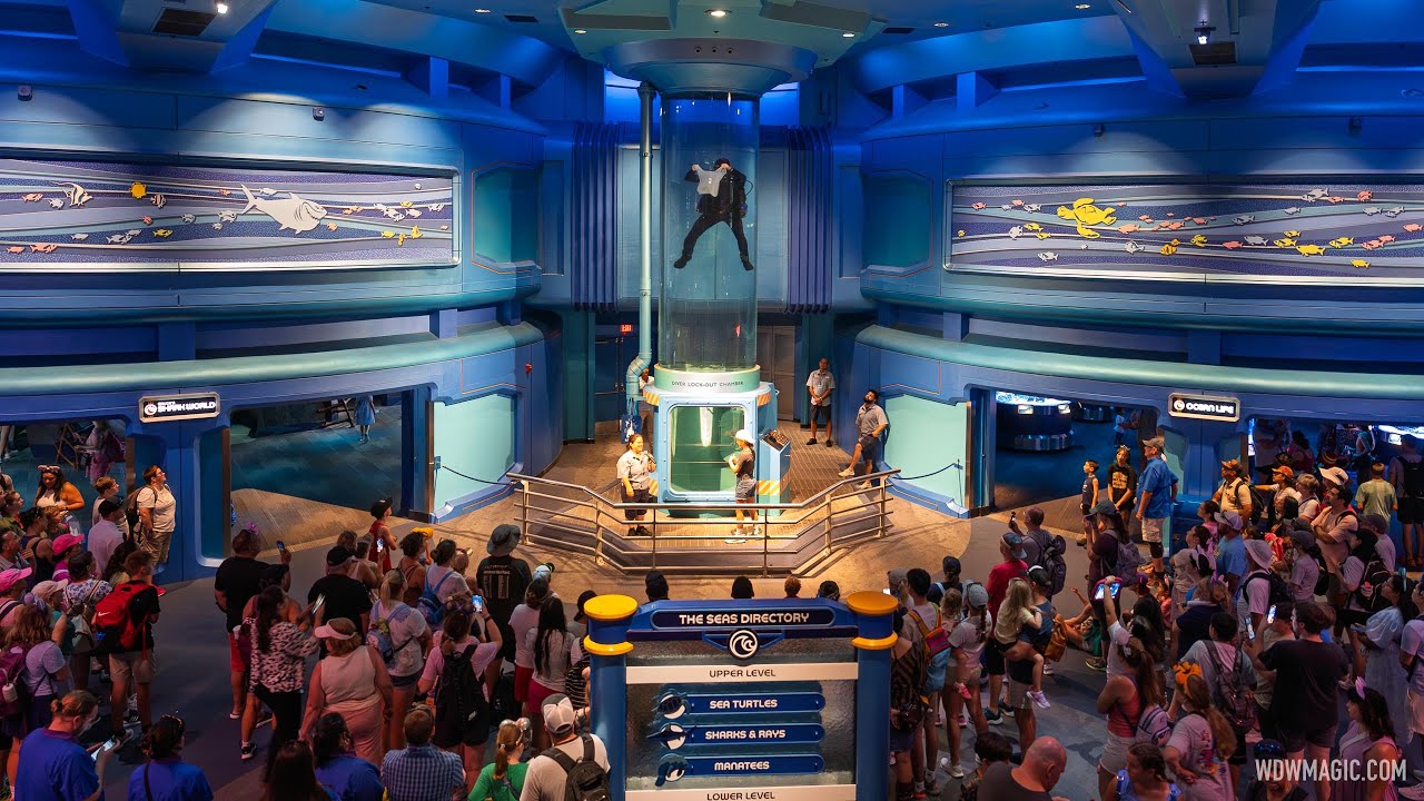 Diver Lock-Out Chamber Demonstration at EPCOT in The Seas Pavilion